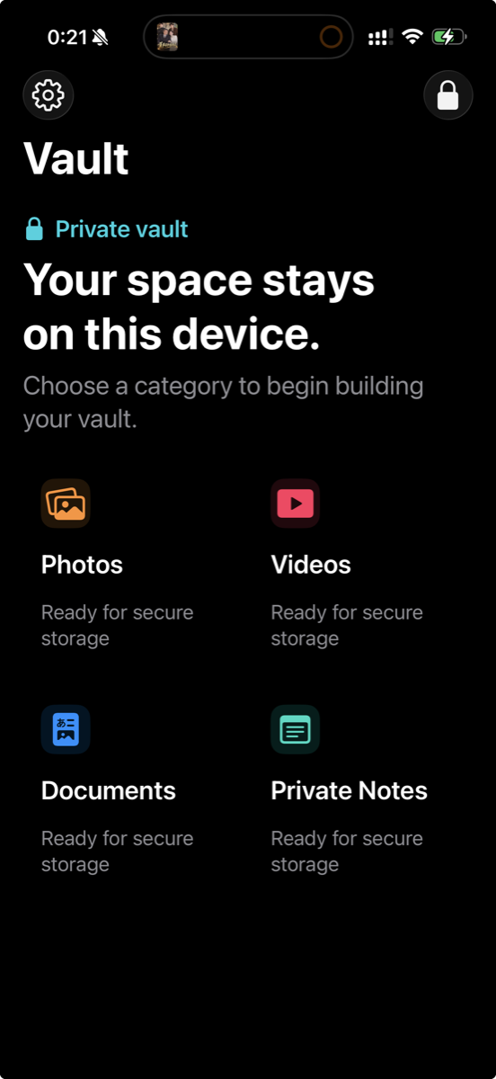 OneMemo home screen